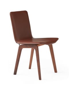 Skovby SM 811 spisebordsstol i valnød læder.