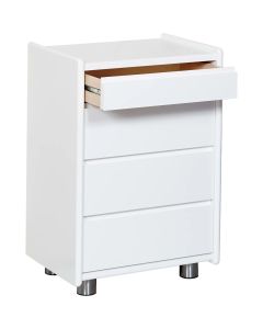 Kaagaard hvid kommode med 4 skuffer.