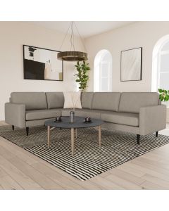 Melby hjørnesofa i lys grå.