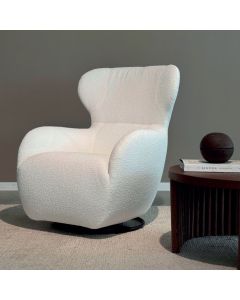 Shell stol small i Bouclé stof.