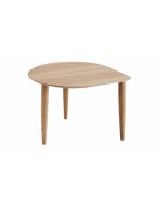 Katrine ballon-formet sofabord i egetræ 60 x 60 cm.