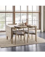 Klassisk spisebord med klap og træunderstel fra Haslev.