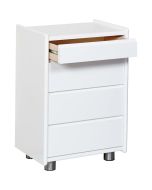 Kaagaard hvid kommode med 4 skuffer.