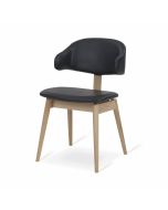 Maior spisebordsstol i sort læder.