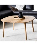 Oak sofabord 80 x 80 cm i olieret egetræ.